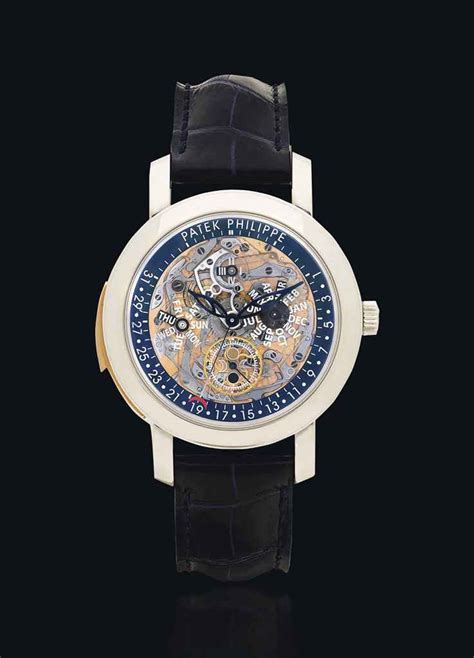 Patek Philippe. An exceptional and very rare platinum and 18K 